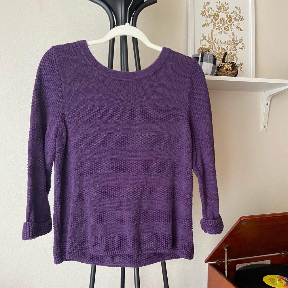 Croft and Barrow Purple Textured sweater